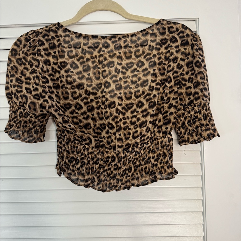Superdown -Leopard Print Cropped Top - image 2